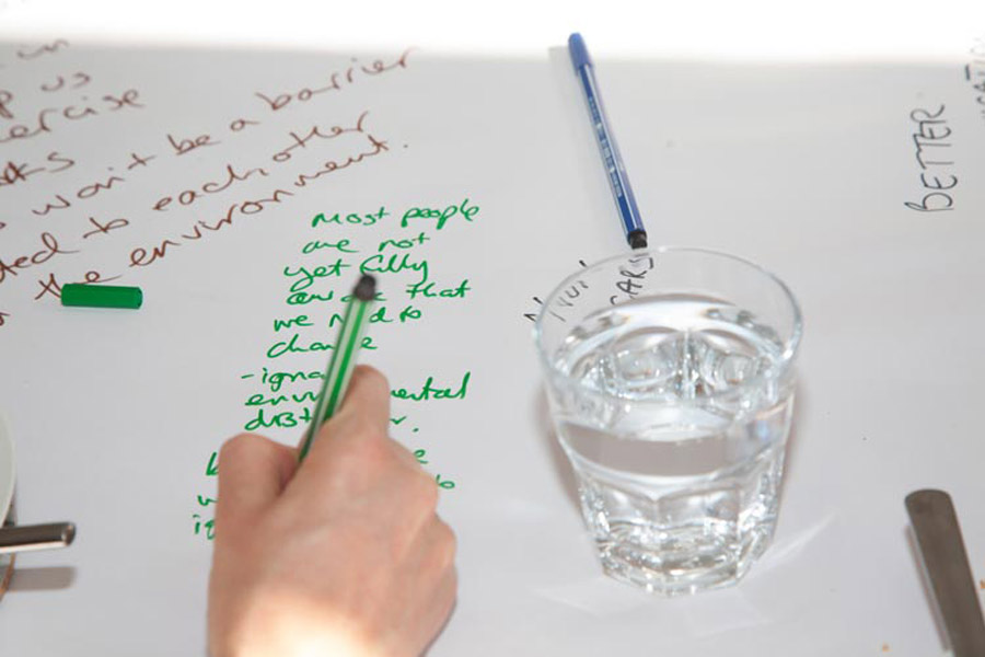writing on future lunch napkin