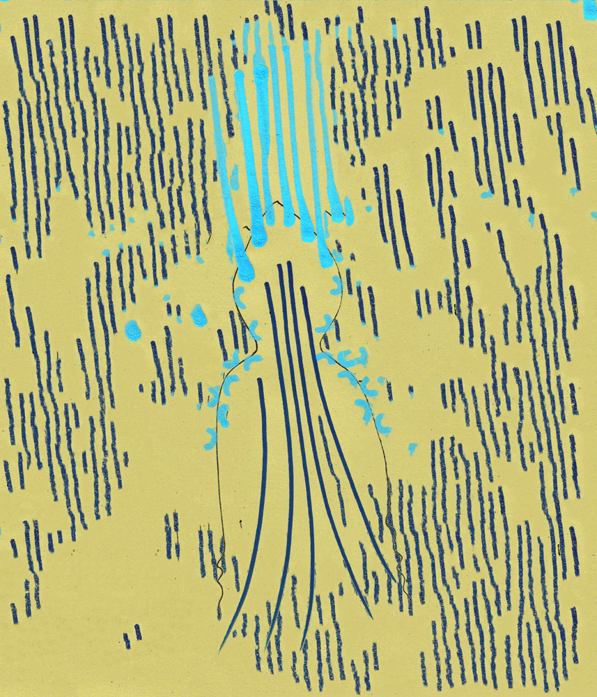 drawing the feeling of water kissing skin