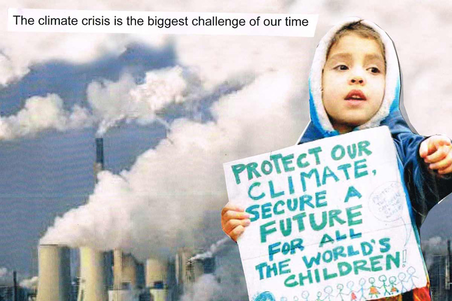 climate change collage