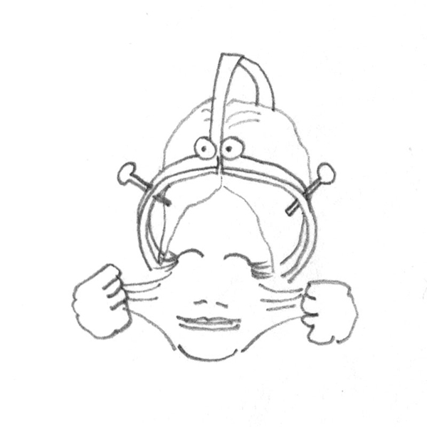 Helmet study from the film Brazil